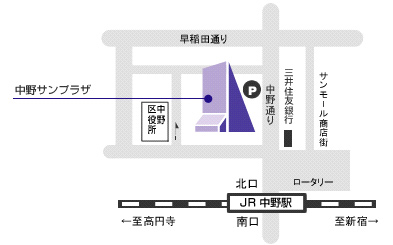 中野サンプラザ地図
